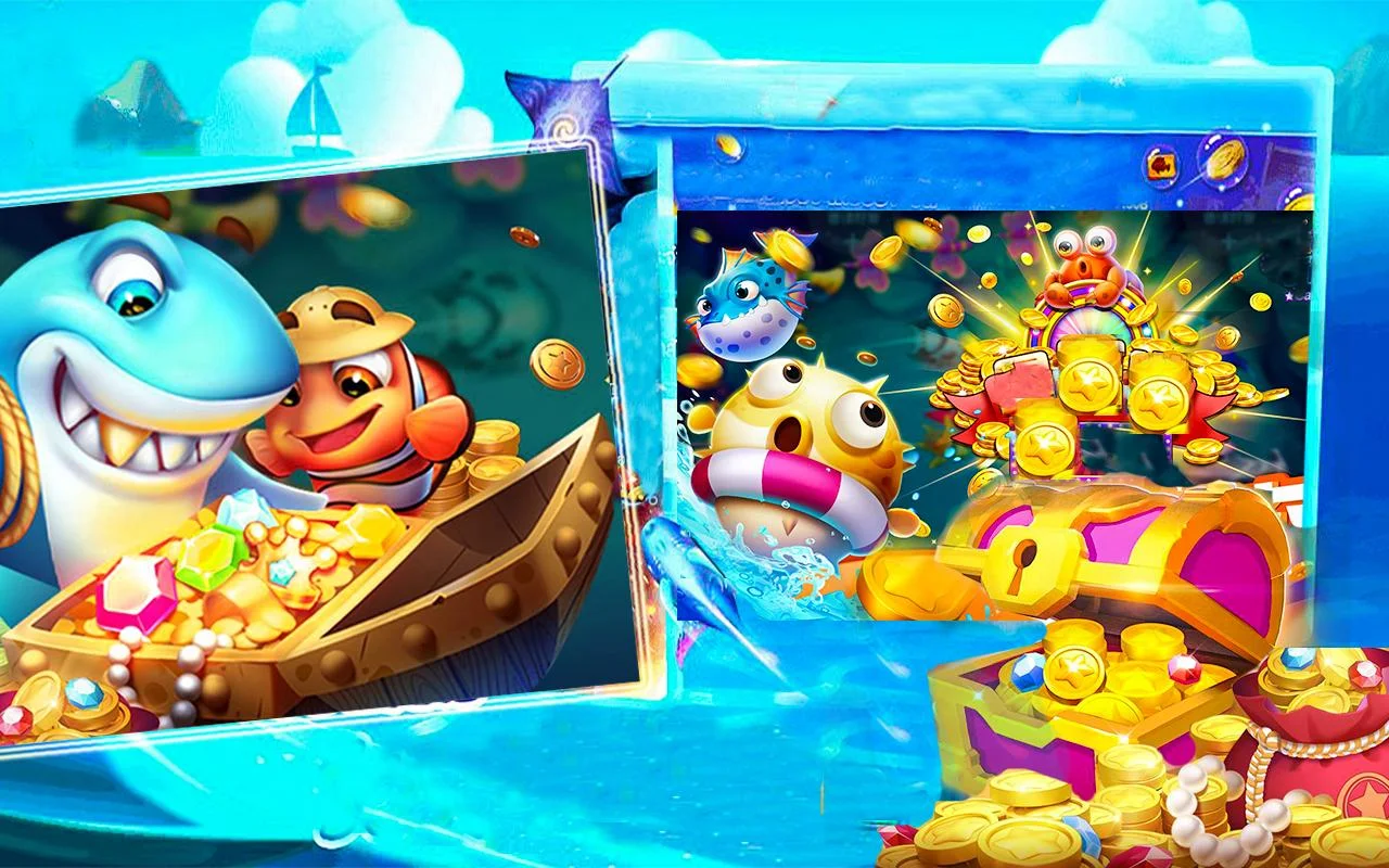 ภาพเกมยิงปลาแนวอาร์เคดของ bv99 พร้อมสัตว์น้ำเป็นเป้าหมายบนหน้าจอ